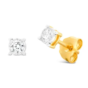 Luminesce Lab Grown 1/5 Carat Diamond Studs in 9ct Yellow Gold Shiels