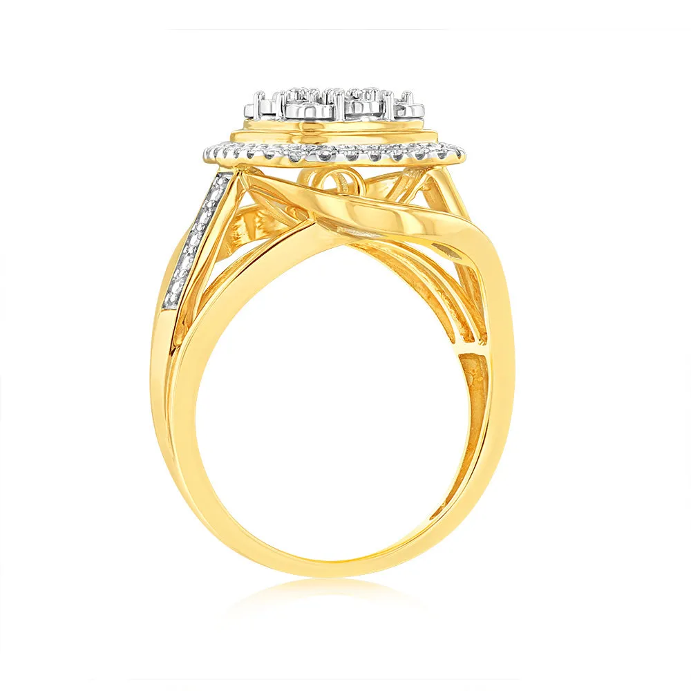 Luminesce Lab Grown 1/6 Carat Diamond Ring in 9ct Yellow Gold Shiels