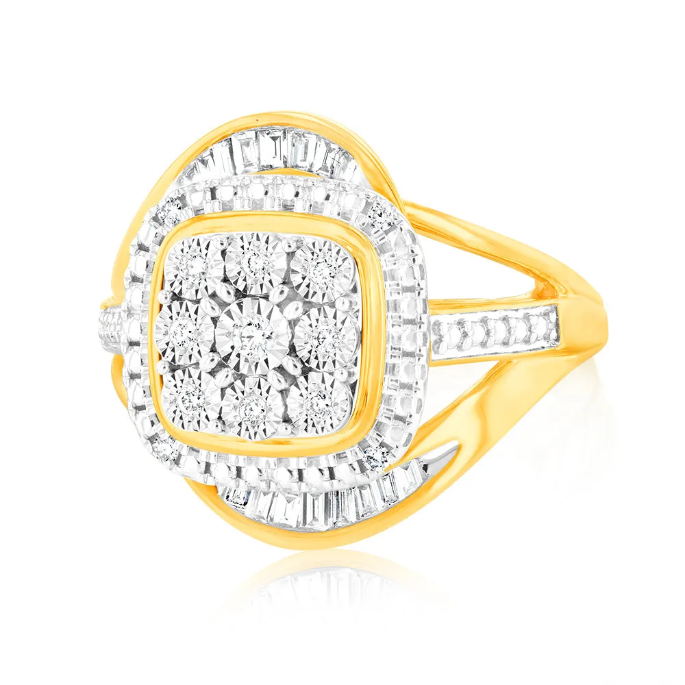 Luminesce Lab Grown 1/6 Carat Diamond Ring in 9ct Yellow Gold Shiels