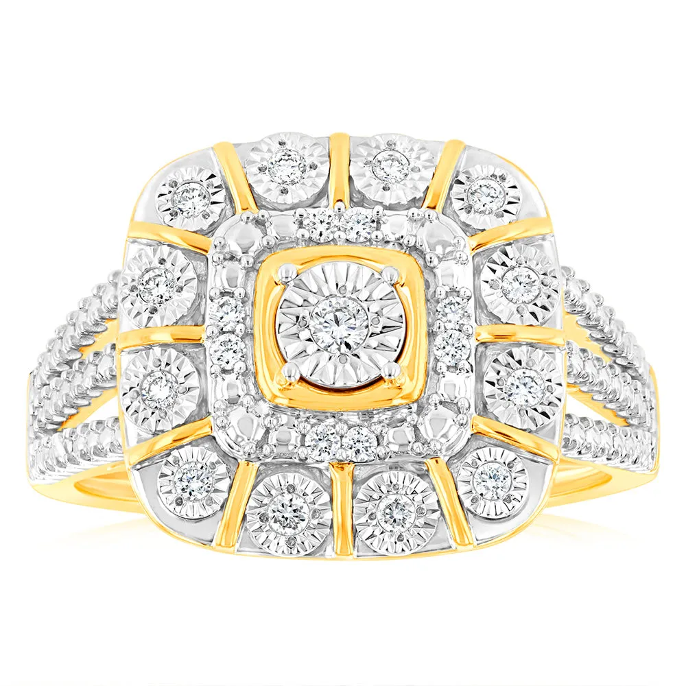 Luminesce Lab Grown 1/6 Carat Diamond Ring in 9ct Yellow Gold Shiels