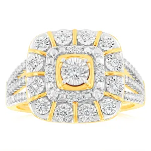 Luminesce Lab Grown 1/6 Carat Diamond Ring in 9ct Yellow Gold Shiels