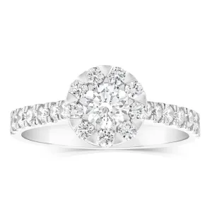 Luminesce Lab Grown 18ct White Gold 1 Carat Solitaire Fancy Diamond Ring Shiels