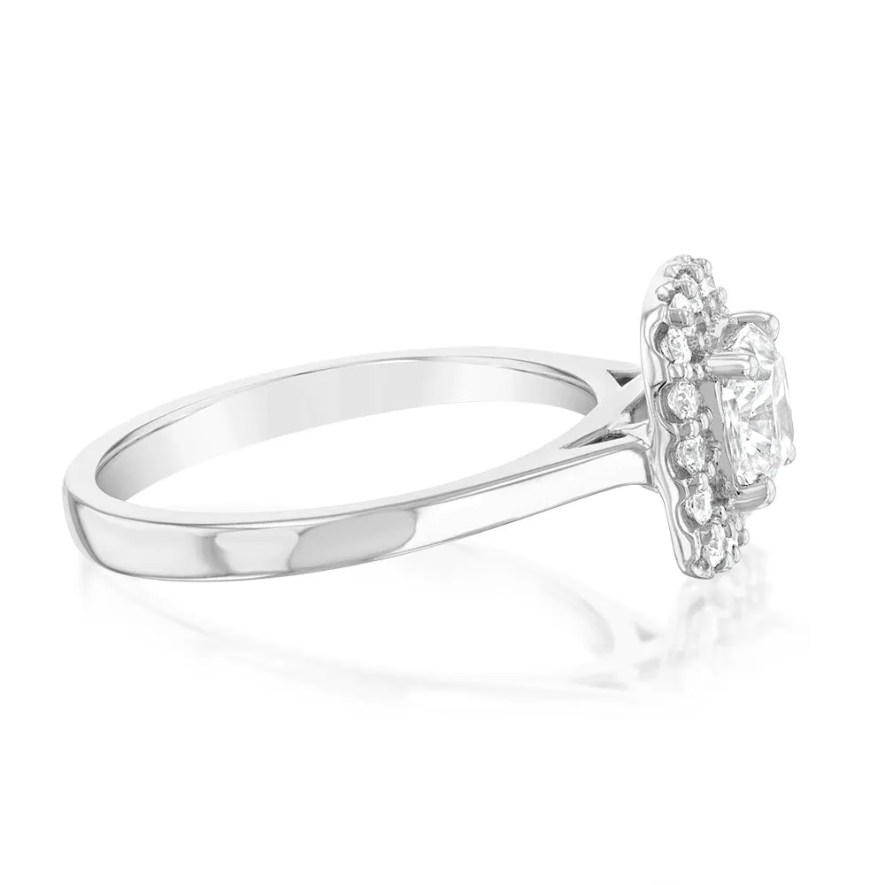 Luminesce Lab Grown 18ct White Gold 1.3 Carat Diamond Cushion Ring Shiels