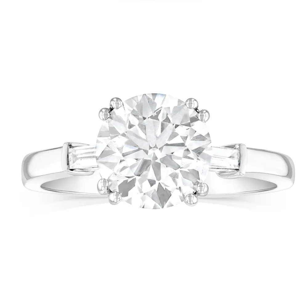 Luminesce Lab Grown 18ct White Gold 2 Carat Certified Diamond Solitaire Engagement Ring Shiels