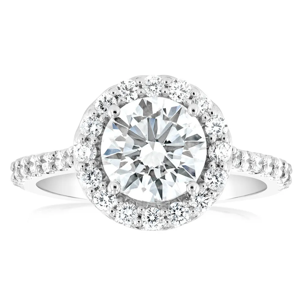 Luminesce Lab Grown 18ct White Gold 2 Carat TW 1.5 Carat Certified Diamond Engagement Ring Shiels