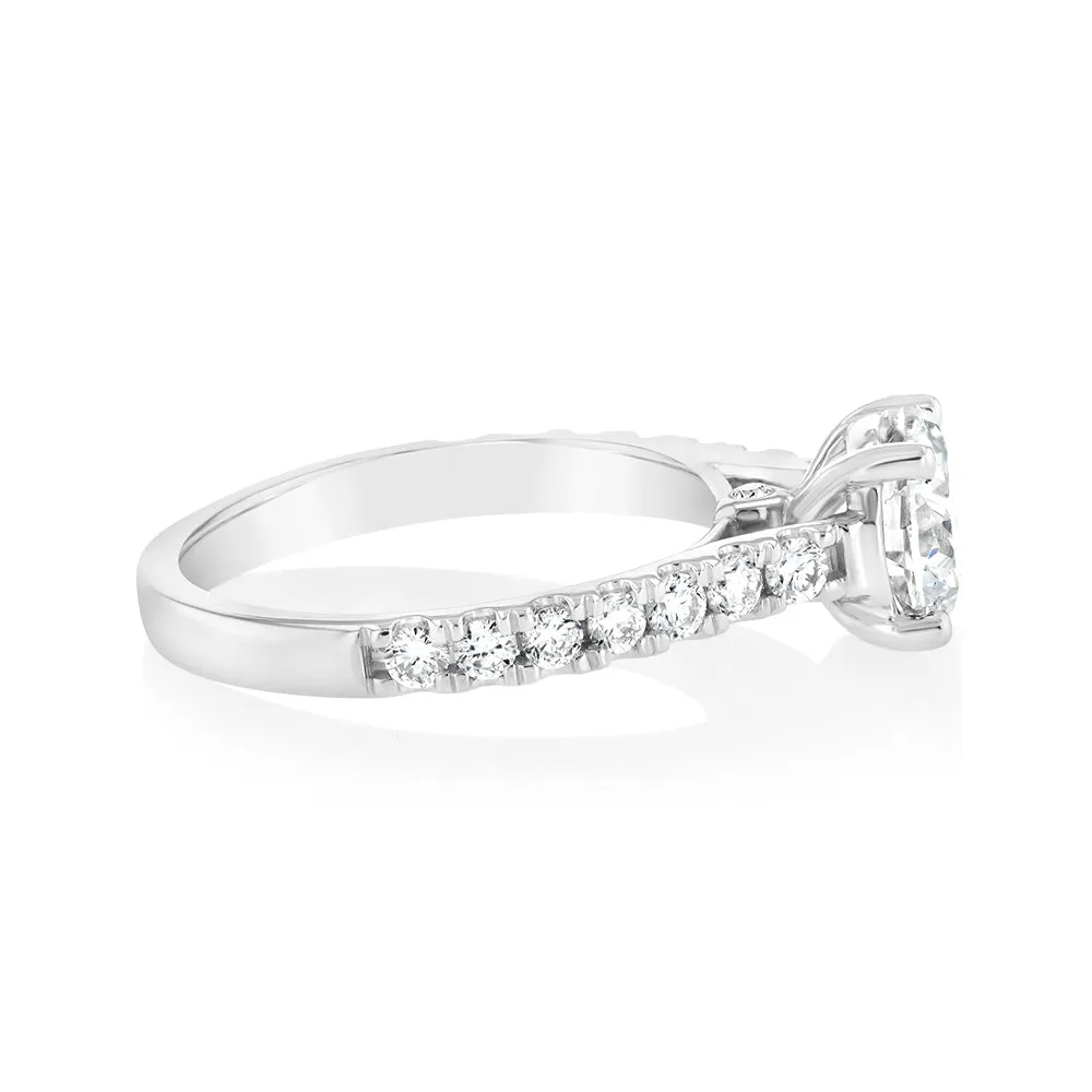 Luminesce Lab Grown 18ct White Gold 2 Carat TW 1.5 Carat Certified Diamond Engagement Ring Shiels