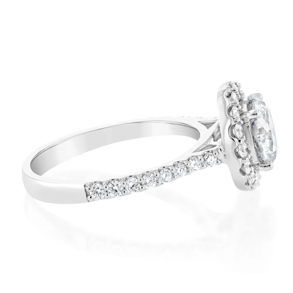 Luminesce Lab Grown 18ct White Gold 2 Carat TW 1.5 Carat Certified Diamond Engagement Ring Shiels