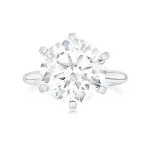 Luminesce Lab Grown 18ct White Gold Solitaire Ring in 6 Carat Certified Diamond Shiels