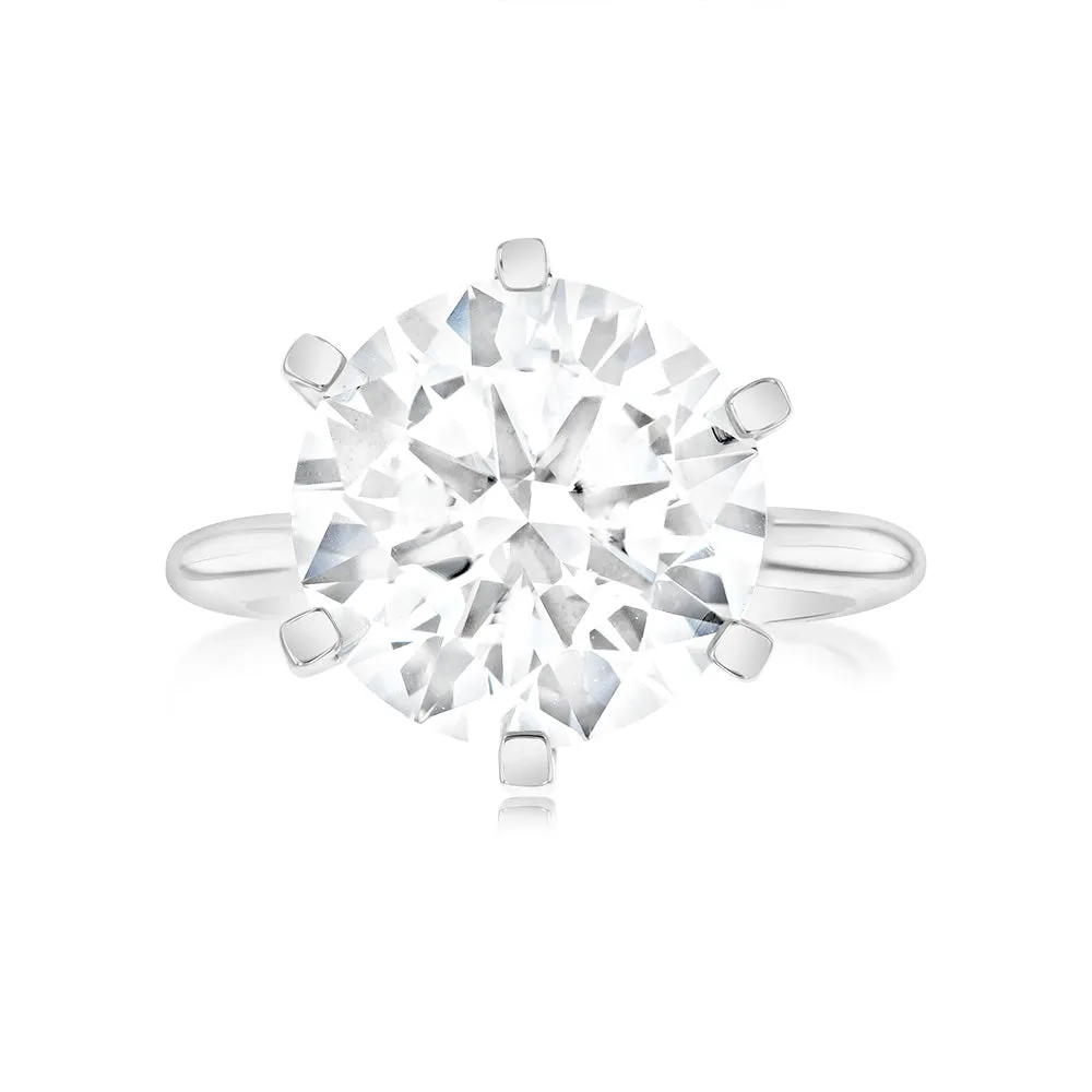 Luminesce Lab Grown 18ct White Gold Solitaire Ring in 6 Carat Certified Diamond Shiels