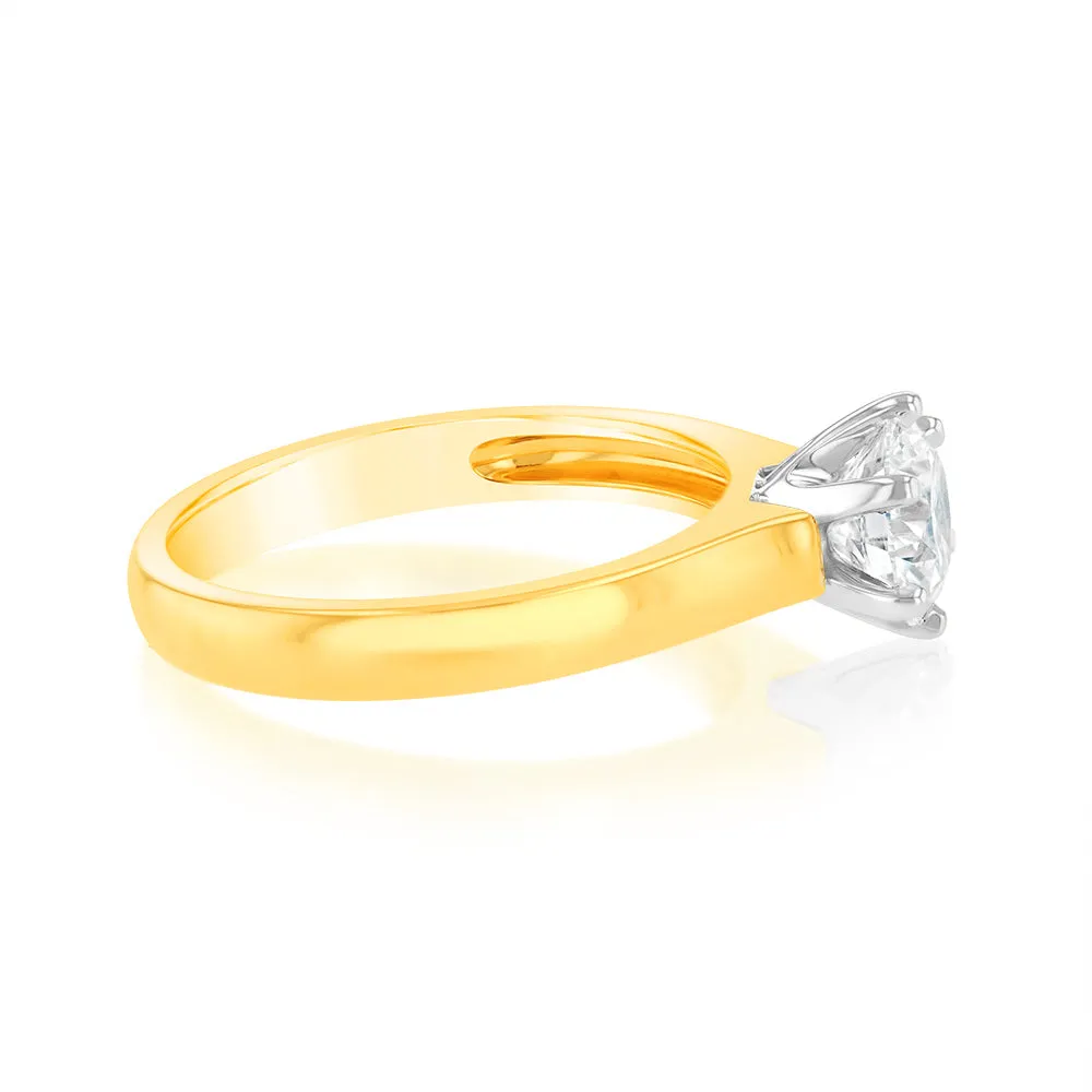 Luminesce Lab Grown 18ct Yellow Gold 1 Carat Certified Diamond Solitaire Ring Shiels