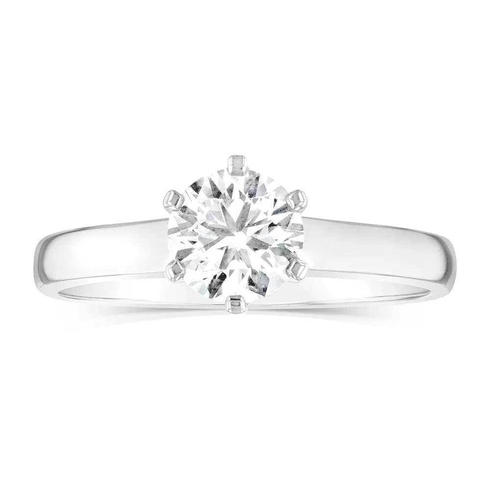 Luminesce Lab Grown 18ct Yellow Gold 1 Carat Certified Diamond Solitaire Ring Shiels