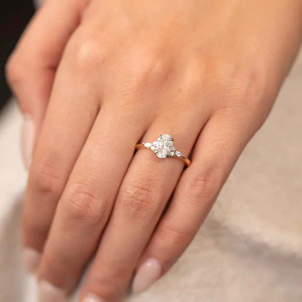 Luminesce Lab Grown 18ct Yellow Gold 1.10 Carat Diamond Solitaire Ring with 1 Carat Oval Center Diamond Shiels