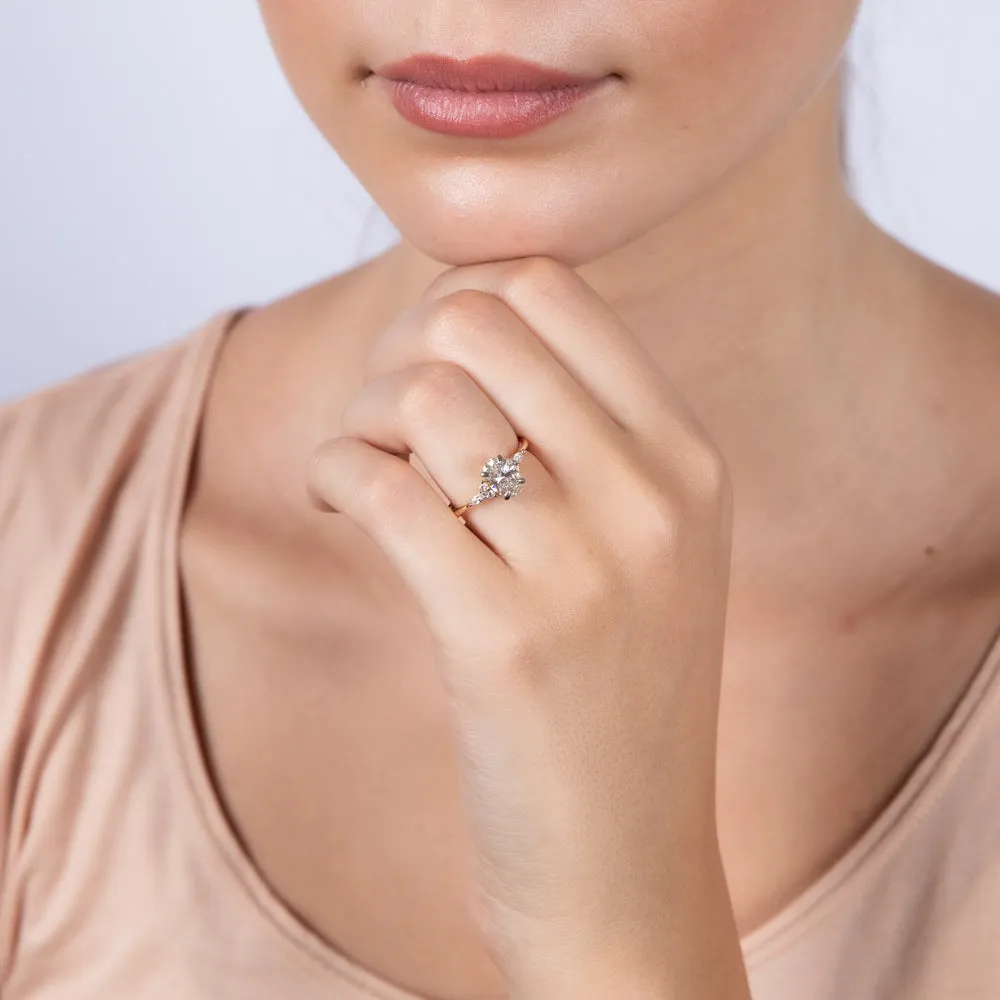 Luminesce Lab Grown 18ct Yellow Gold 1.10 Carat Diamond Solitaire Ring with 1 Carat Oval Center Diamond Shiels