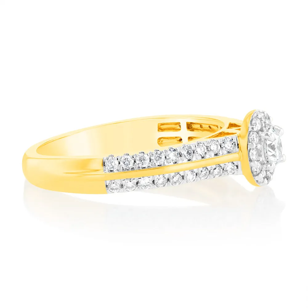 Luminesce Lab Grown 18ct Yellow Gold 1/2 Carat Diamond Engagement Ring Shiels