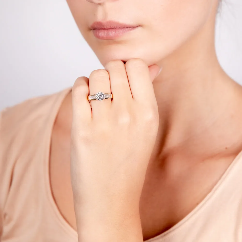 Luminesce Lab Grown 18ct Yellow Gold 1.5 Carat TW 1 Carat Centre Diamond Ring Shiels