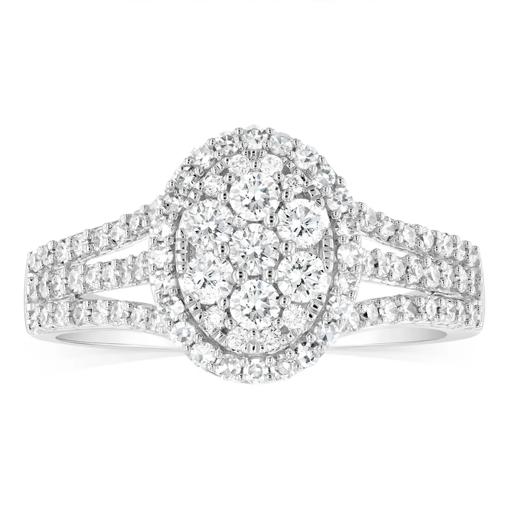 Luminesce Lab Grown 1Carat Diamond Ring in 9ct White Gold Shiels
