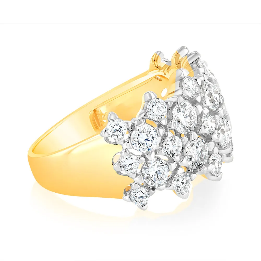 Luminesce Lab Grown 2 Carat Diamond Ring in  9ct Yellow Gold Shiels
