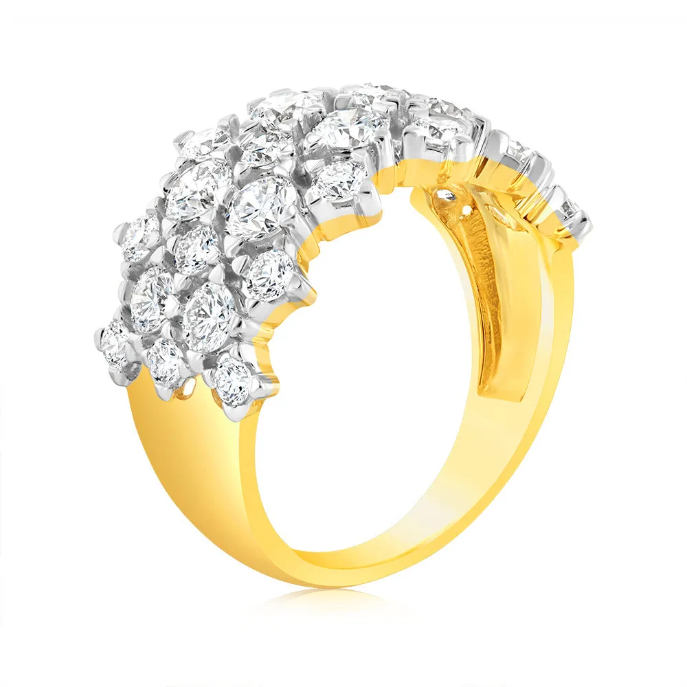 Luminesce Lab Grown 2 Carat Diamond Ring in  9ct Yellow Gold Shiels