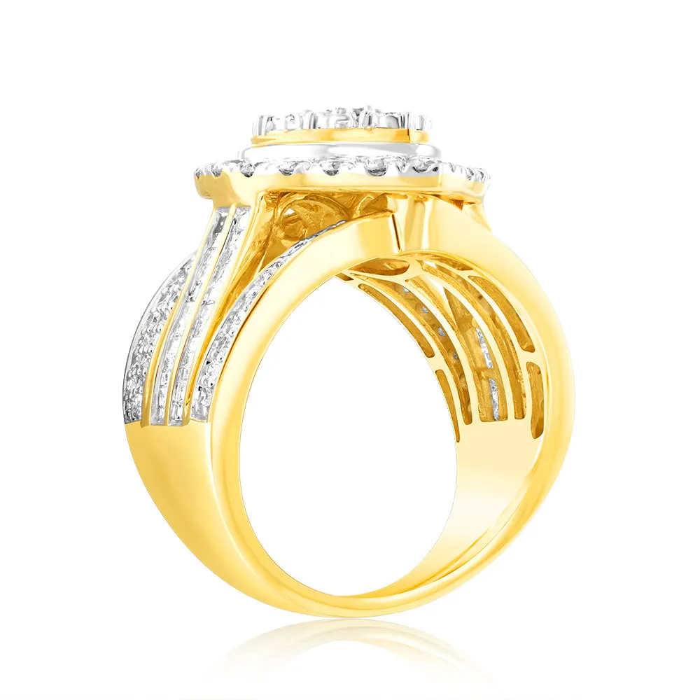 Luminesce Lab Grown 2 Carat Diamond Ring in 9ct Yellow Gold Shiels