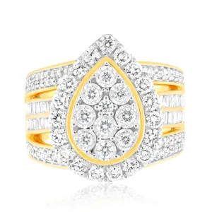 Luminesce Lab Grown 2 Carat Diamond Ring in 9ct Yellow Gold Shiels