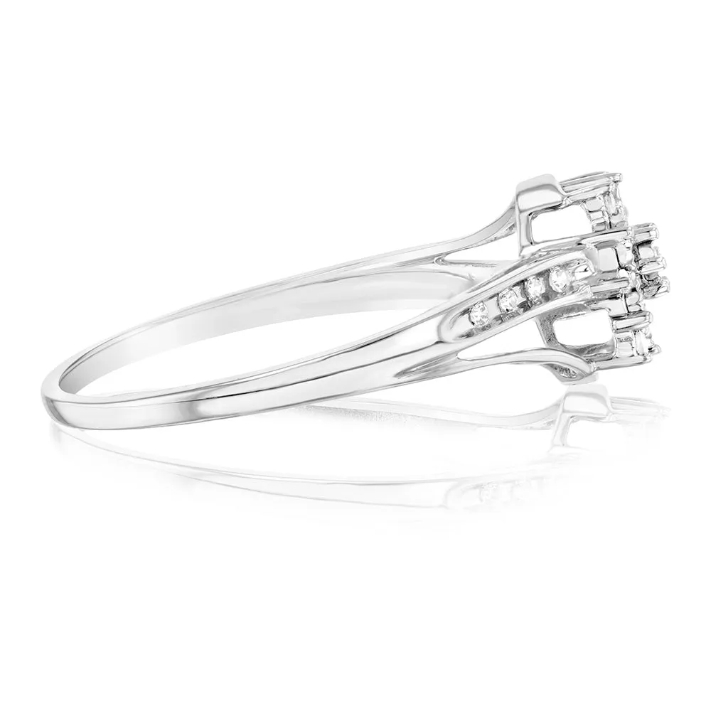 Luminesce Lab Grown 21 Diamond Disc Dress Ring in Sterling Silver Shiels