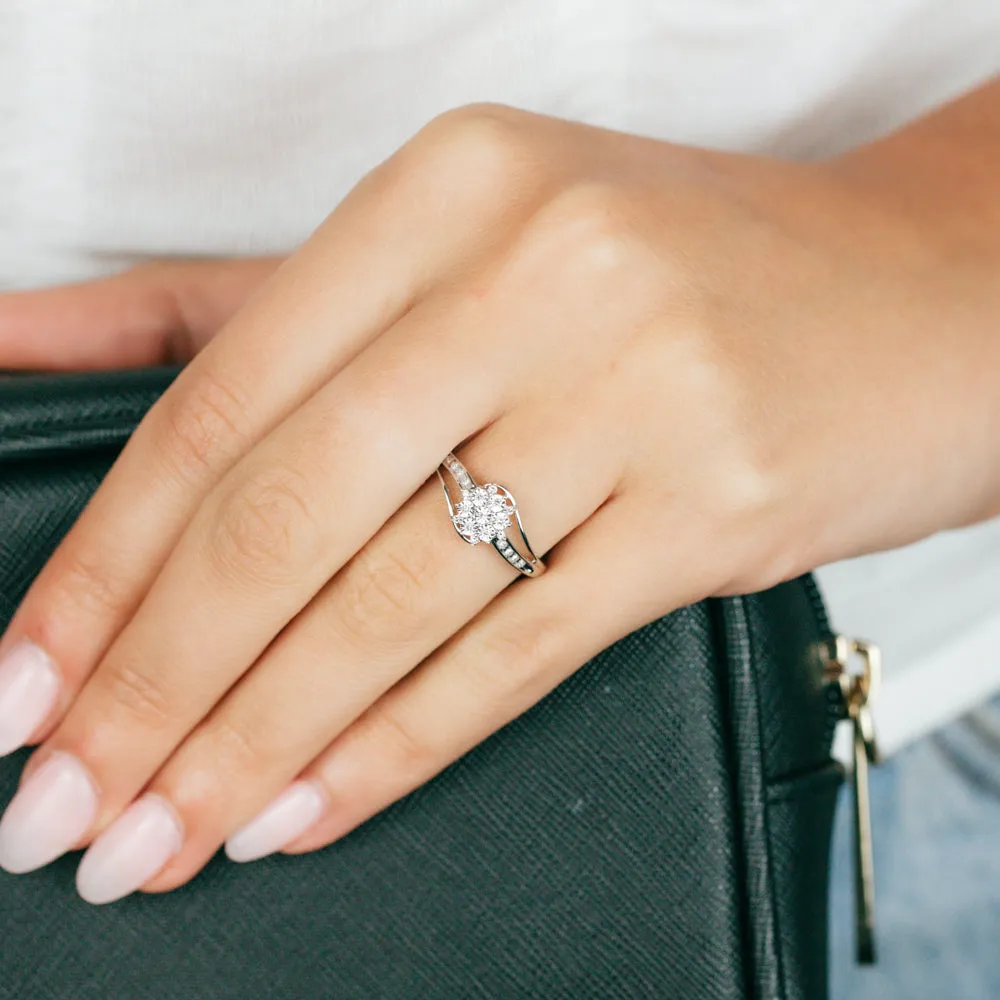 Luminesce Lab Grown 21 Diamond Disc Dress Ring in Sterling Silver Shiels