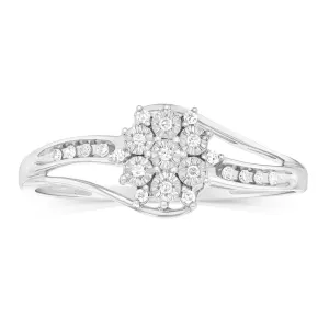 Luminesce Lab Grown 21 Diamond Disc Dress Ring in Sterling Silver Shiels