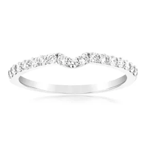 Luminesce Lab Grown 2/5 Carat Diamond Eternity Curve in 18ct White Gold Shiels