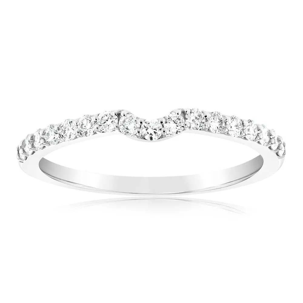 Luminesce Lab Grown 2/5 Carat Diamond Eternity Curve in 18ct White Gold Shiels