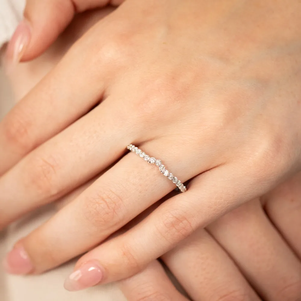 Luminesce Lab Grown 2/5 Carat Diamond Eternity Curve in 18ct White Gold Shiels