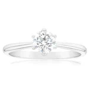Luminesce Lab Grown 3/4 Carat Diamond Solitaire Ring set in 14ct White Gold Shiels