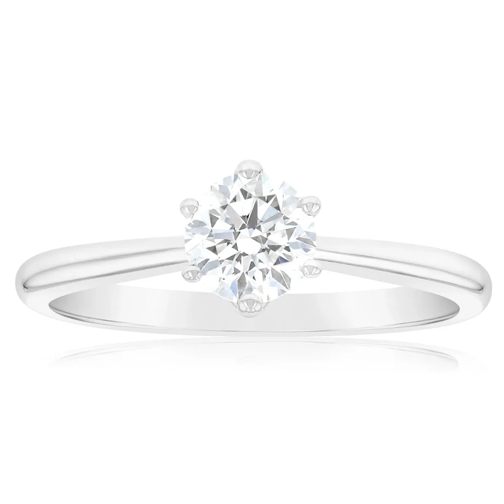 Luminesce Lab Grown 3/4 Carat Diamond Solitaire Ring set in 14ct White Gold Shiels