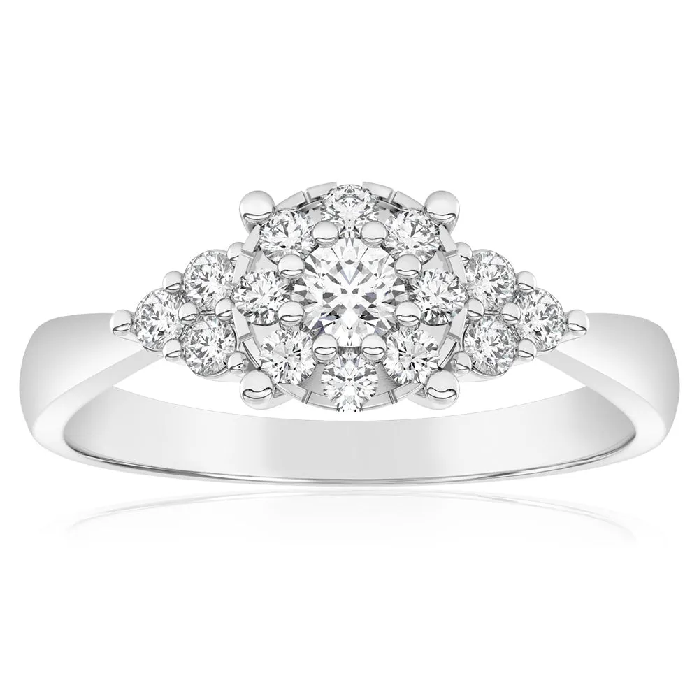 Luminesce Lab Grown 40pt Diamond Dress Ring in 9ct White Gold Shiels