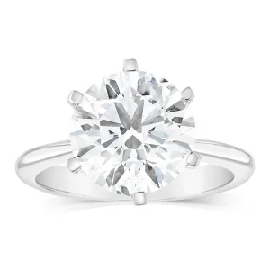 Luminesce Lab Grown 4Carat Certified Diamond Solitaire Ring in 18ct White Gold Shiels