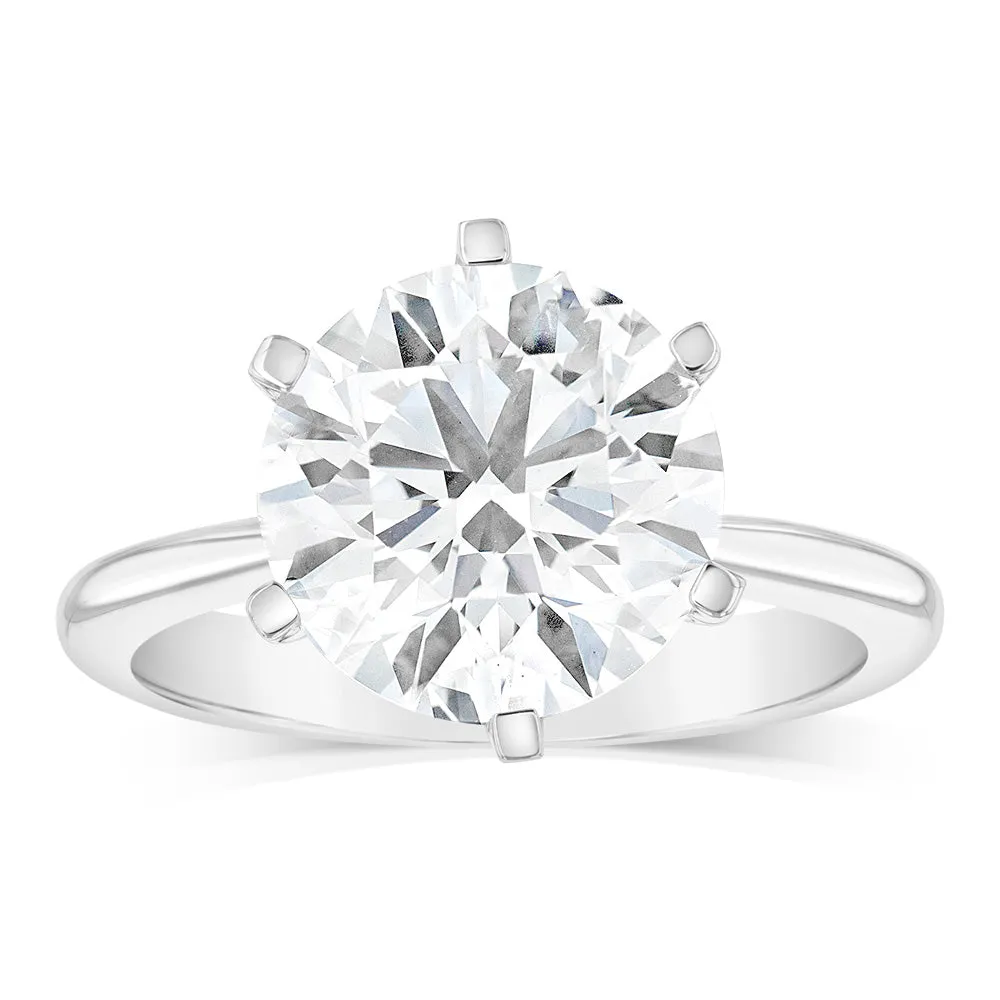Luminesce Lab Grown 4Carat Certified Diamond Solitaire Ring in 18ct White Gold Shiels