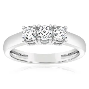 Luminesce Lab Grown 60pt Diamond Trilogy Ring in 9ct White Gold Shiels