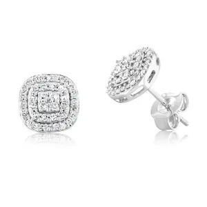 Luminesce Lab Grown 9ct White Gold 0.30Carat Diamond Stud Earrings Shiels