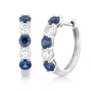 Luminesce Lab Grown 9ct White Gold 0.40 Carat Diamond with 0.90ct Created Blue Sapphire Shiels