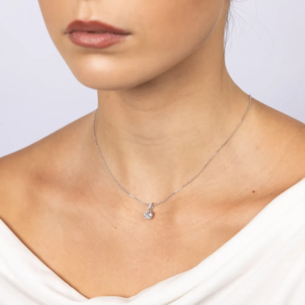 Luminesce Lab Grown 9ct White Gold 0.90 Carat Diamond Pendant Shiels