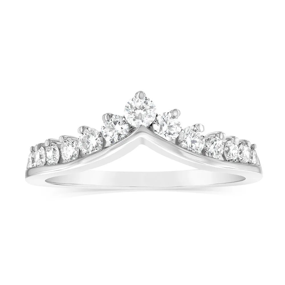 Luminesce Lab Grown 9ct White Gold 1/2 Carat Diamond Ring with 13 Brilliant Cut Diamonds Shiels