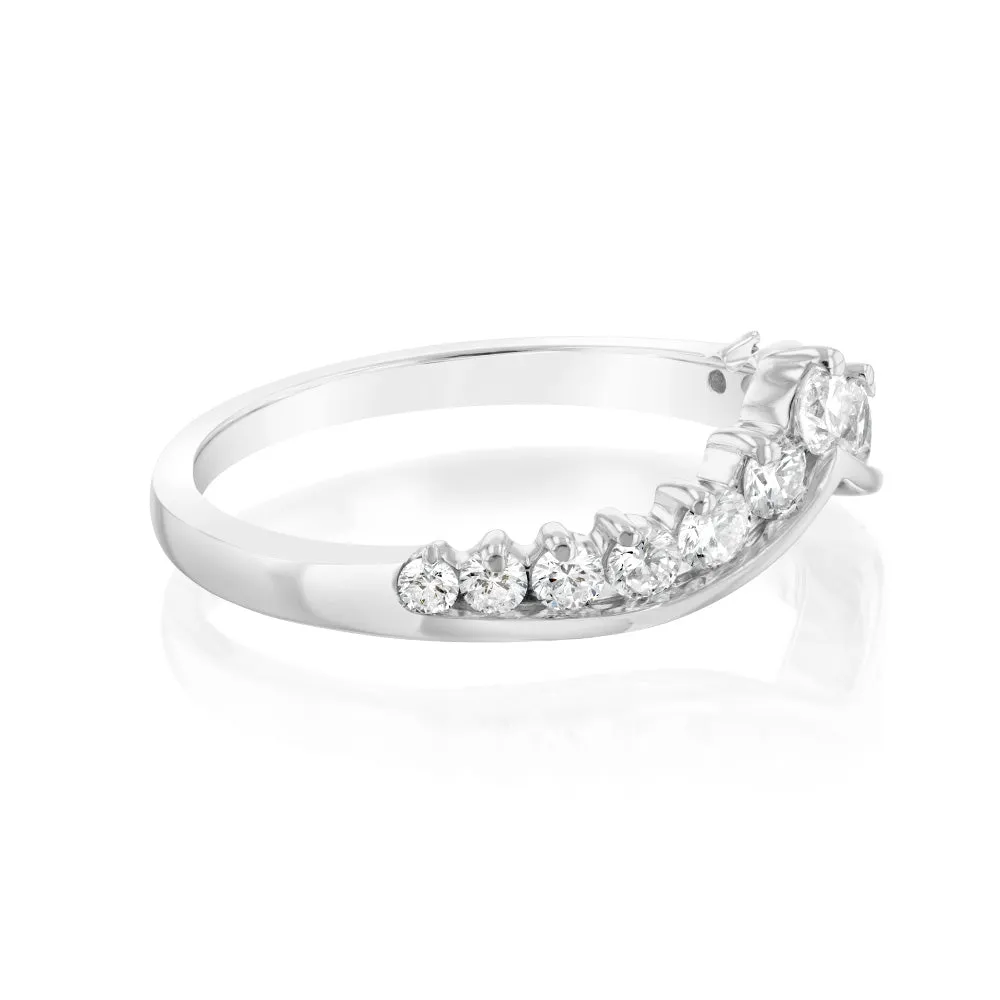 Luminesce Lab Grown 9ct White Gold 1/2 Carat Diamond Ring with 13 Brilliant Cut Diamonds Shiels