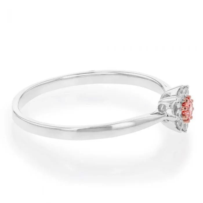 Luminesce Lab Grown 9ct White Gold 1/4 Carat Pink & White Diamond Ring Shiels