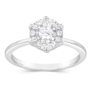 Luminesce Lab Grown 9ct White Gold "2.25 Carat Look" 1/2 Carat Diamond Ring Shiels