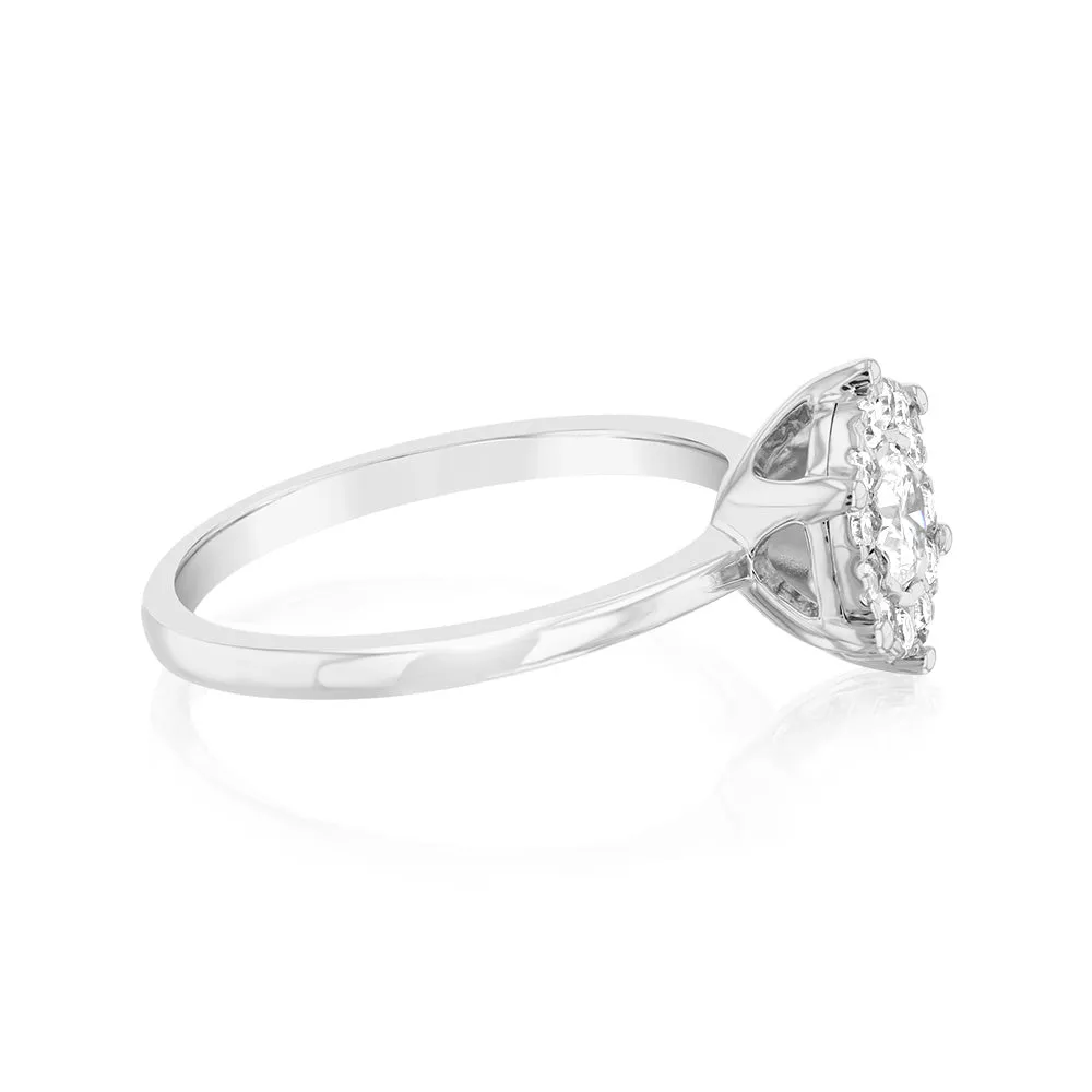 Luminesce Lab Grown 9ct White Gold "2.25 Carat Look" 1/2 Carat Diamond Ring Shiels
