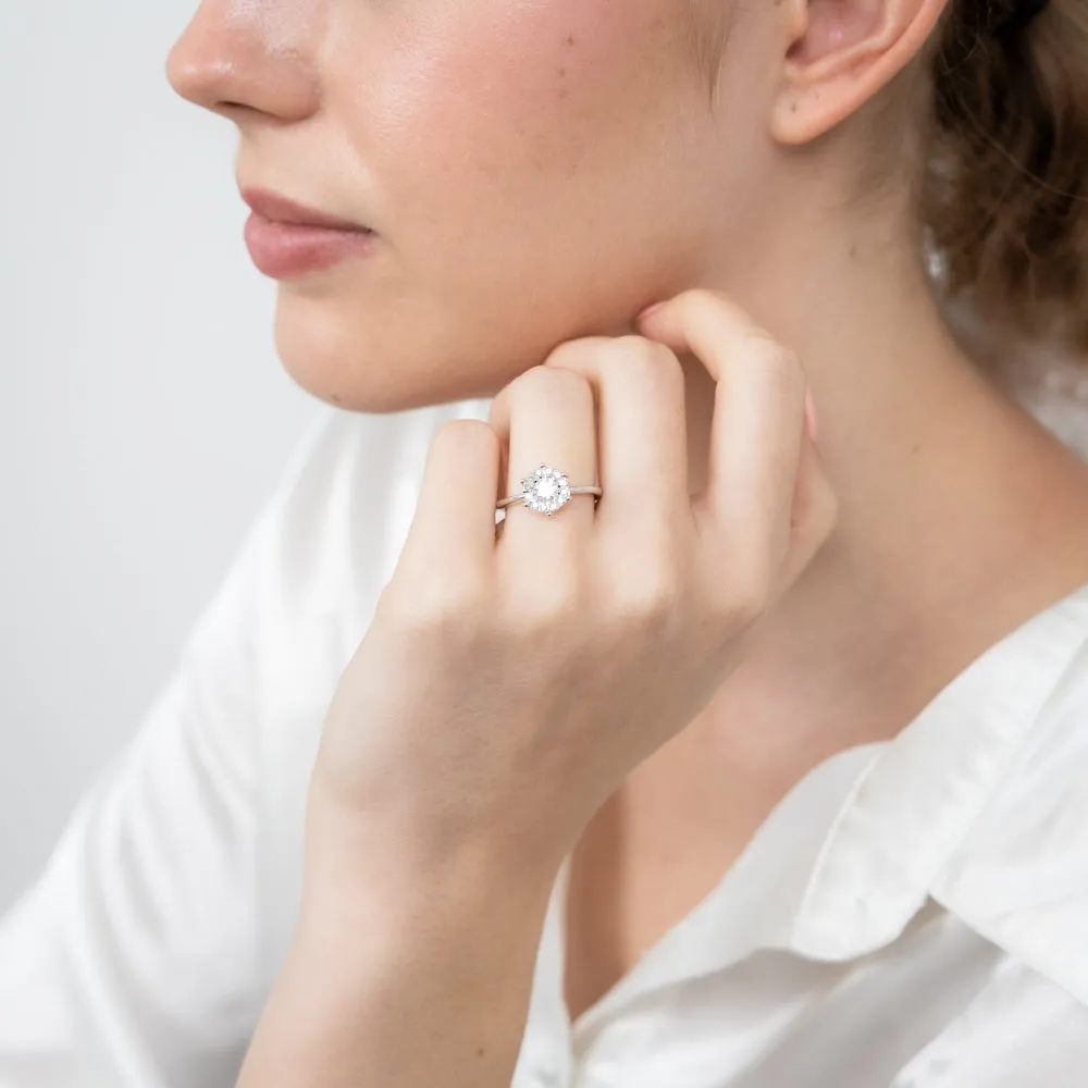 Luminesce Lab Grown 9ct White Gold "2.25 Carat Look" 1/2 Carat Diamond Ring Shiels