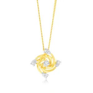 Luminesce Lab Grown 9ct Yellow Gold  0.15 Carat Diamond Pendant Shiels