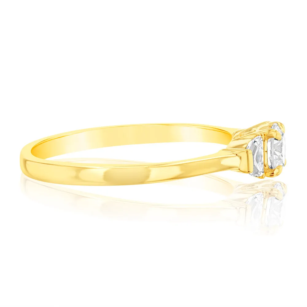 Luminesce Lab Grown 9ct Yellow Gold 0.60 Carat Diamond Solitaire Fancy Ring Shiels