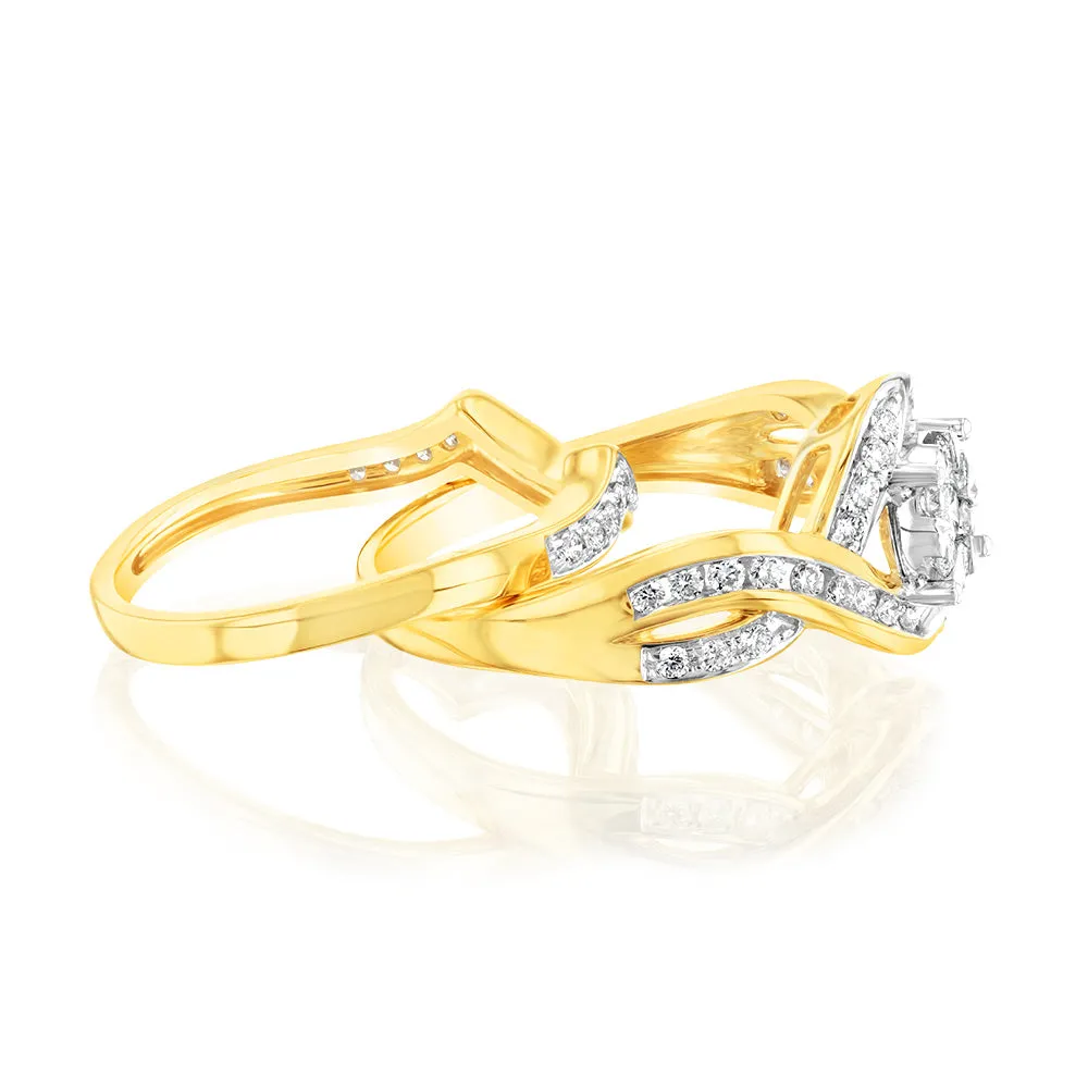 Luminesce Lab Grown 9ct Yellow Gold 0.66 Carat Bridal Diamond Ring Shiels