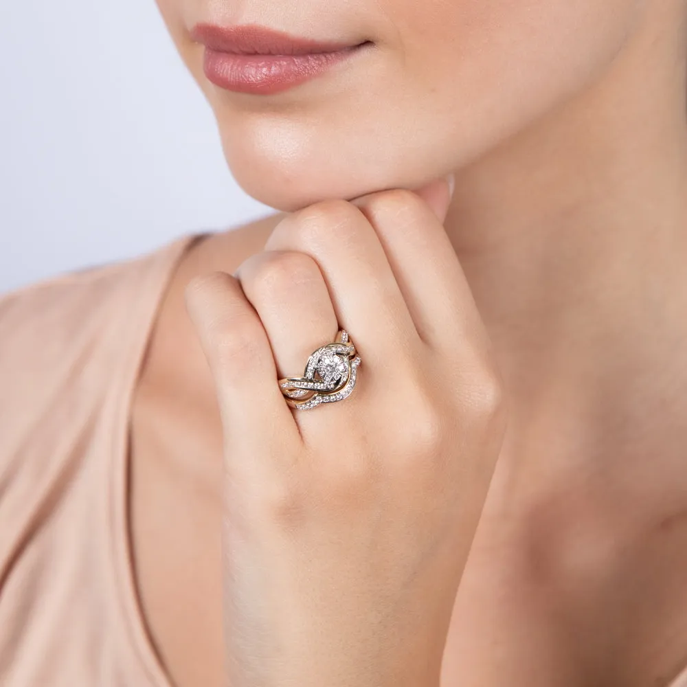 Luminesce Lab Grown 9ct Yellow Gold 0.66 Carat Bridal Diamond Ring Shiels