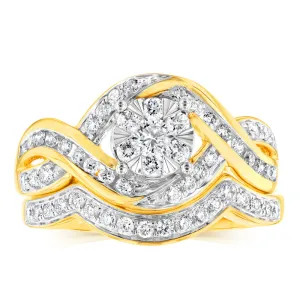 Luminesce Lab Grown 9ct Yellow Gold 0.66 Carat Bridal Diamond Ring Shiels